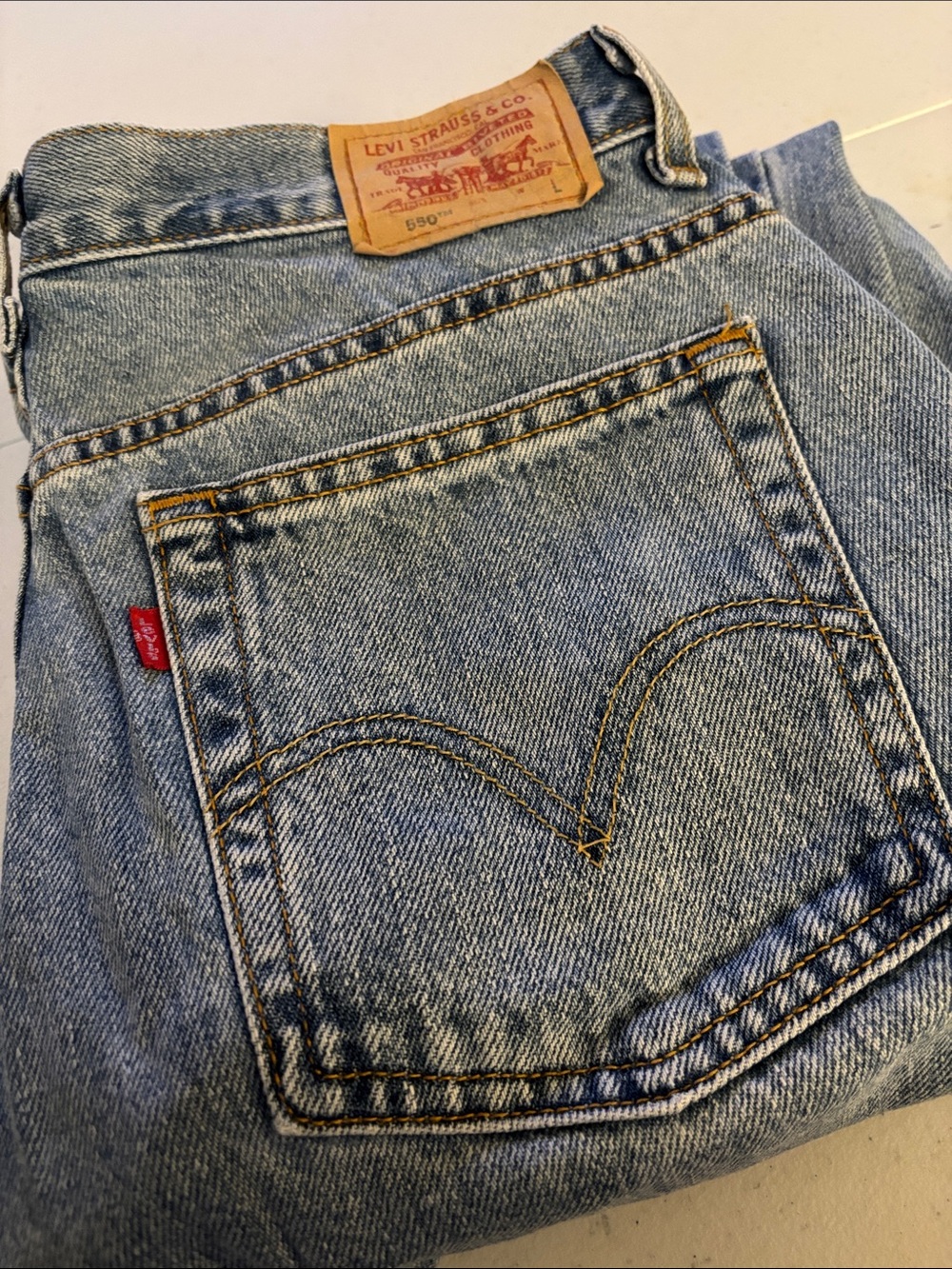Levi's Men’s Light Blue Straight Denim Jeans with Signature Back Pocket